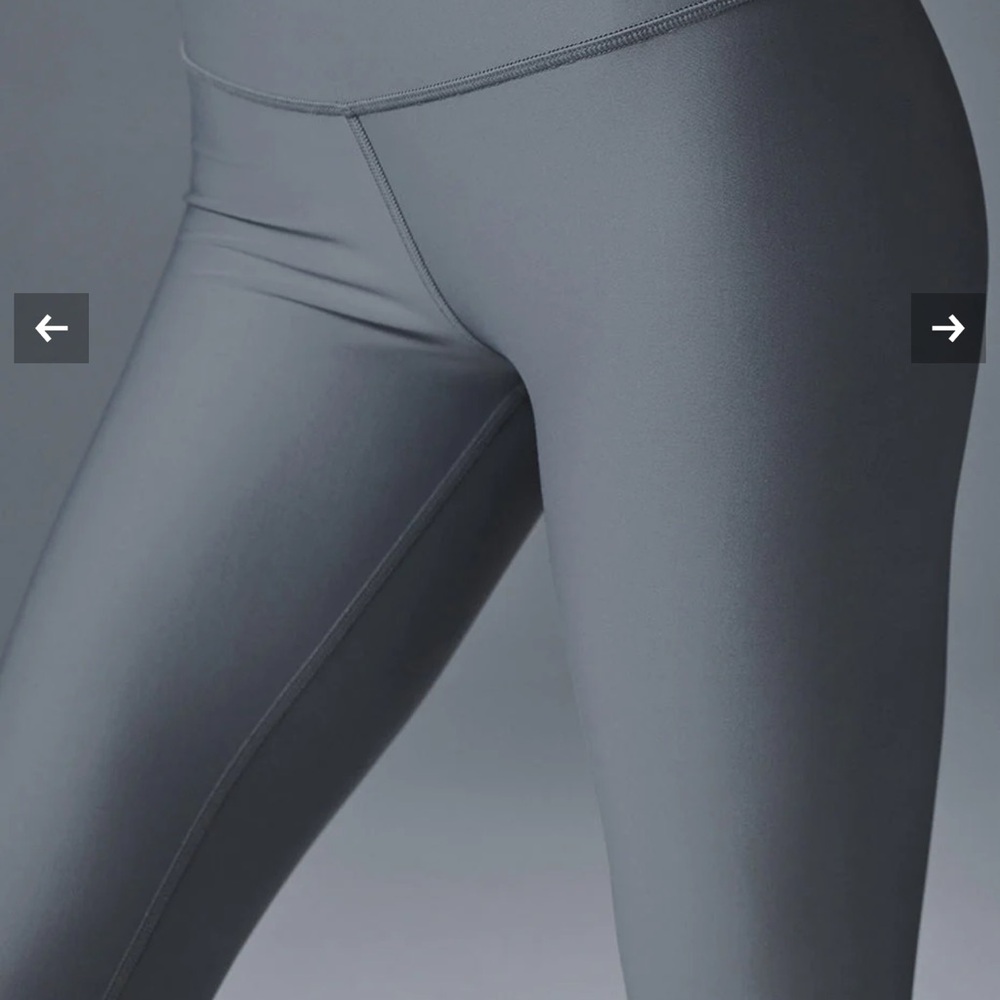 ALO Yoga Gray Leggings Sleek Performance Fit